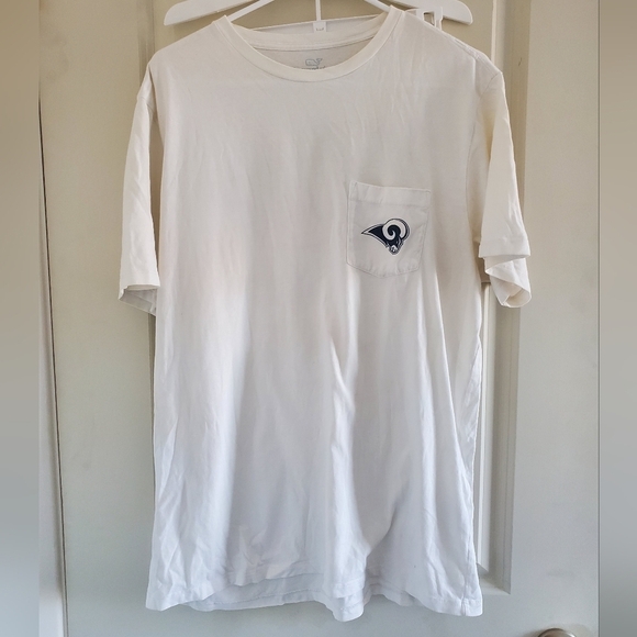 Vineyard Vines LA Rams NFL Whale Short Sleeve White T Shirt - Picture 2 of 3